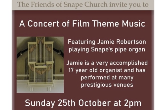 25th Oct: FoSC film-music organ concert