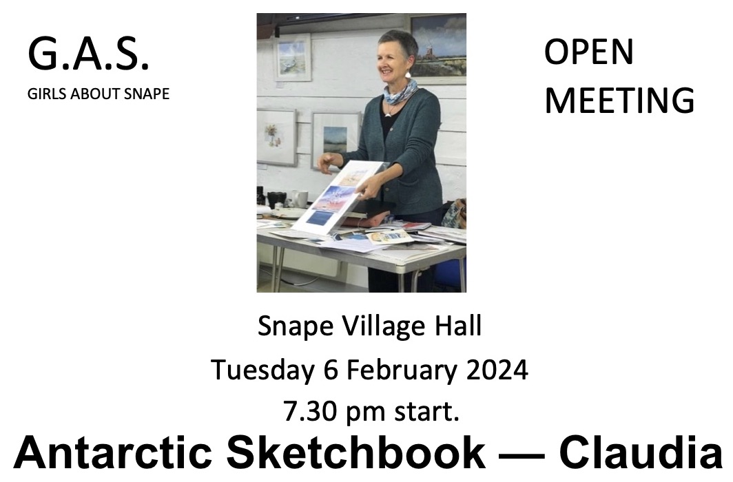 GAS, Tue 6th: Antarctic Sketchbook OPEN talk