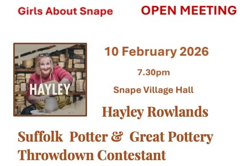 Tue 10th Feb: GAS OPEN talk by potter Hayley Rowlands