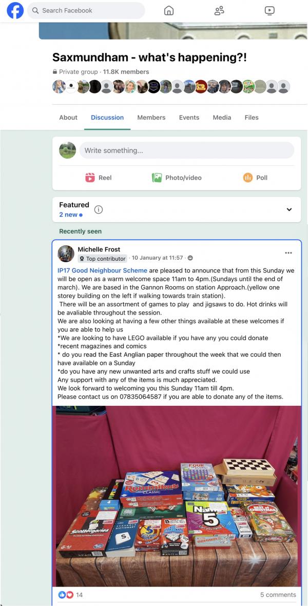 250110 IP17GNS Michelle Frosts post re Gannon Rooms Warm Welcome