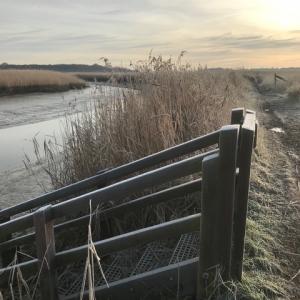 steps below Snape Maltings