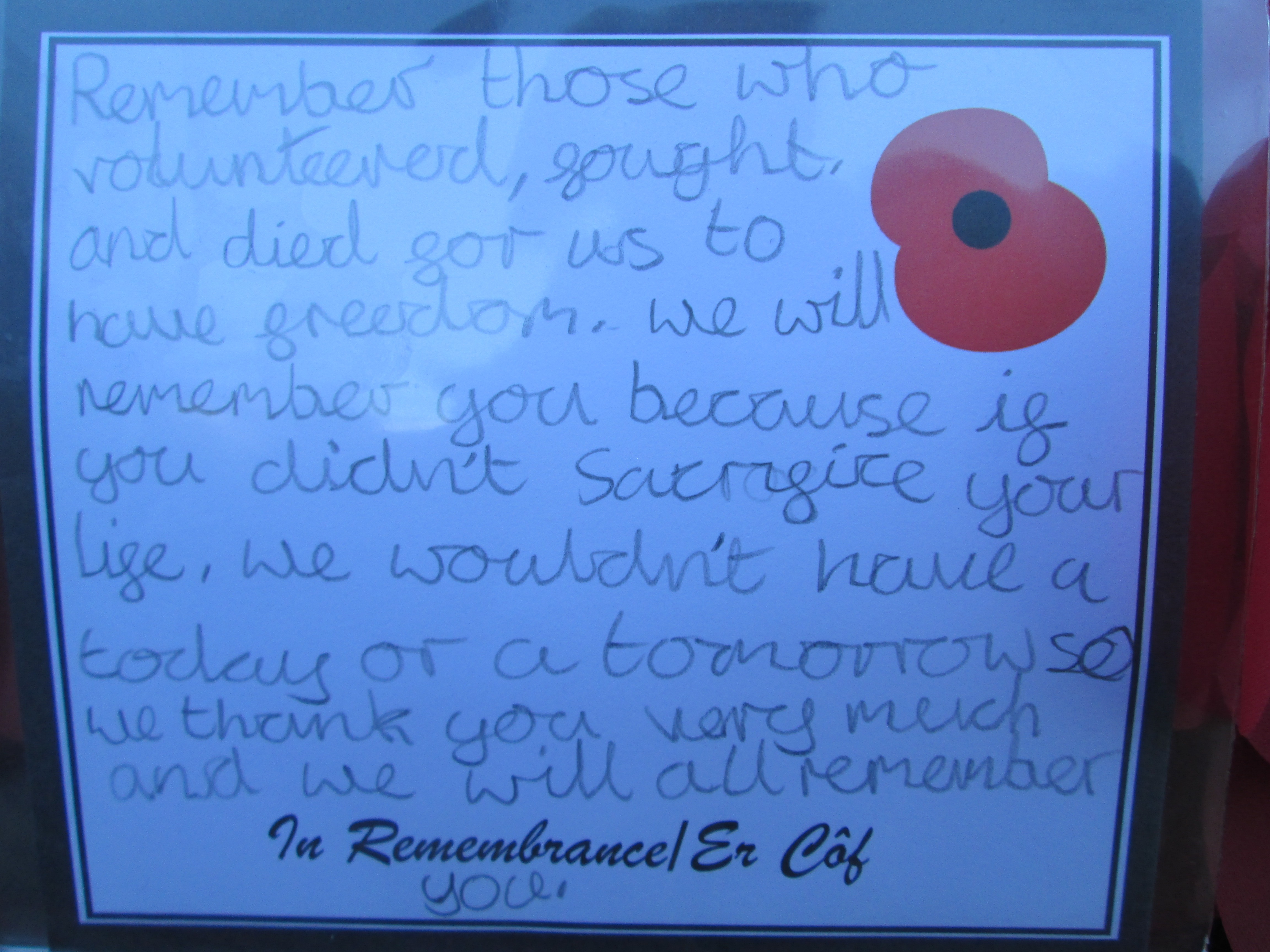 Remembrance Sunday, 14th November 2021