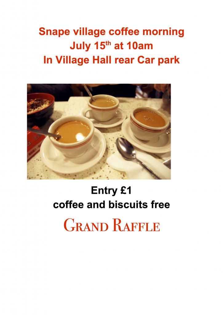 210715 Snape village coffee morning