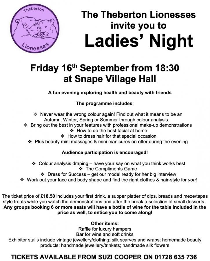 220916 THEB Lionesses Real final poster for Ladies Night crop