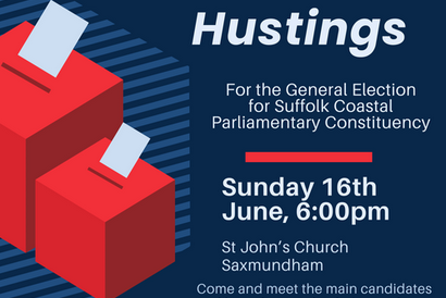 Sun 16th June, Sax: Hustings at 6:00pm