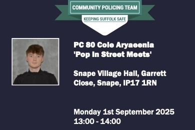 Mon 1st Sep: Police 'Pop In Street Meet'