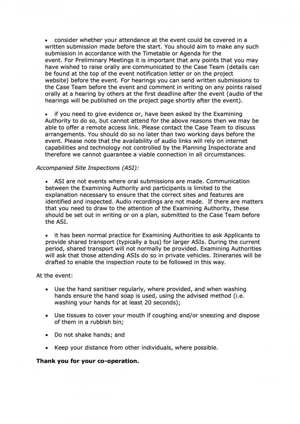COVID19 NSIP Hearings advice p2
