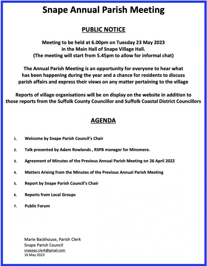 23rd May Agenda APM 230523